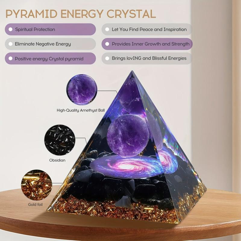 Healing Organ Pyramid Meditation Stone Orgone Pyramid Crystals