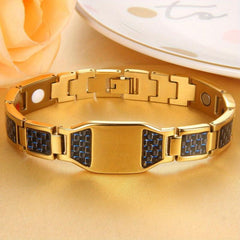 Men's Carbon Fiber Stainless Steel Magnetic Bracelet