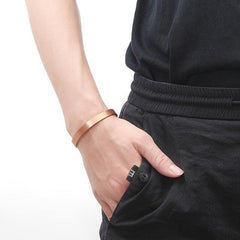 2pcs Copper Magnetic Bracelets Unisex Cuff Bangle Adjustable Jewelry