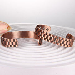 Men's Copper Magnetic Bracelet Adjustable Cuff Bangle Christmas Gift