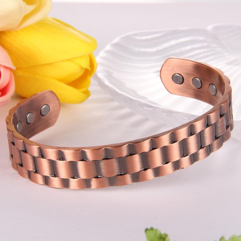 Men's Copper Magnetic Bracelet Adjustable Cuff Bangle Christmas Gift