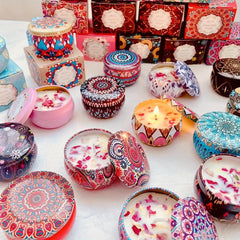 Dried Flower Scented Candles Aromatherapy Sleep Aid Tin Can
