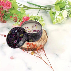 Dried Flower Scented Candles Aromatherapy Sleep Aid Tin Can