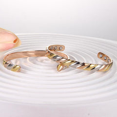 Tricolor Adjustable Copper Magnetic Bracelet for Women