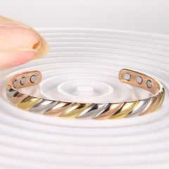 Tricolor Adjustable Copper Magnetic Bracelet for Women