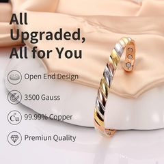 Tricolor Adjustable Copper Magnetic Bracelet for Women