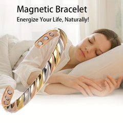 Tricolor Adjustable Copper Magnetic Bracelet for Women