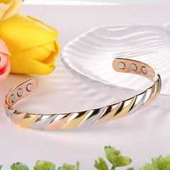 Tricolor Adjustable Copper Magnetic Bracelet for Women
