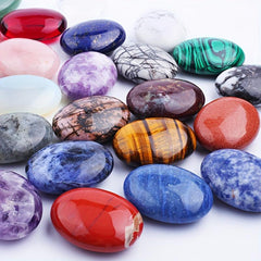 Natural Stone Massage Energy Stone Oval Yoga SPA Hand Polishing