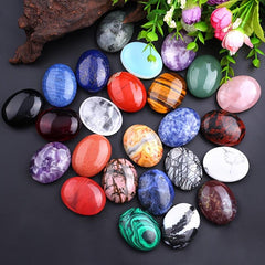 Natural Stone Massage Energy Stone Oval Yoga SPA Hand Polishing