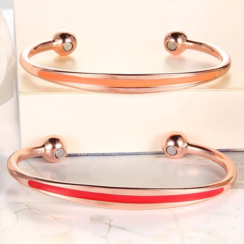 Magnetic Lymph Detox Copper Bracelet for Women 99.99% Copper Cuff Bangle