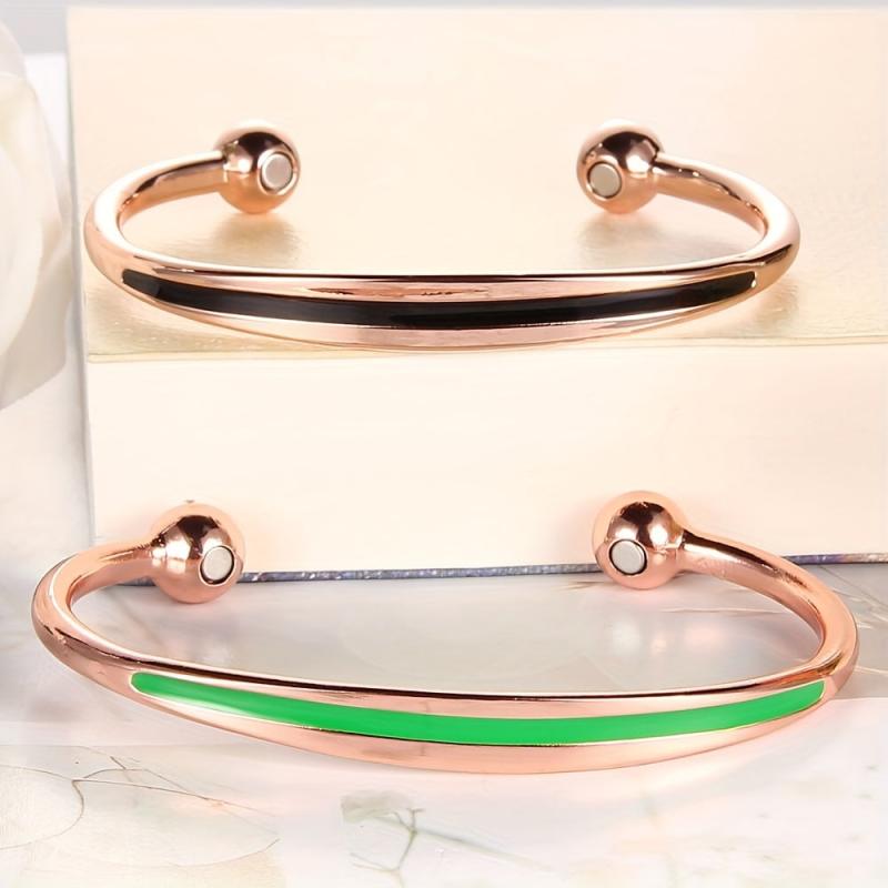 Magnetic Lymph Detox Copper Bracelet for Women 99.99% Copper Cuff Bangle