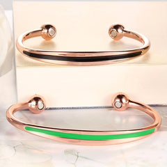 Magnetic Lymph Detox Copper Bracelet for Women 99.99% Copper Cuff Bangle