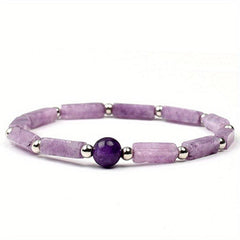Natural Amethyst Bracelet for Yoga - Christmas Gift for Women