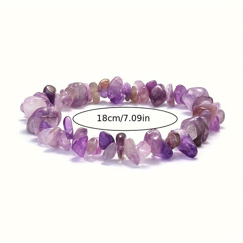 Natural Amethyst Bracelet for Yoga - Christmas Gift for Women