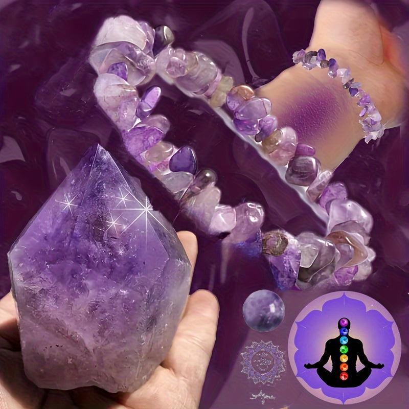 Natural Amethyst Bracelet for Yoga - Christmas Gift for Women