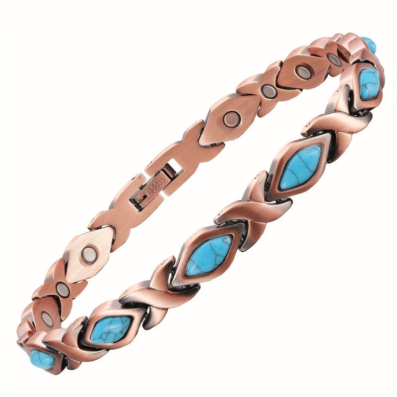 Vintage Copper Bracelet For Women 99.9% Pure Copper With Magnets
