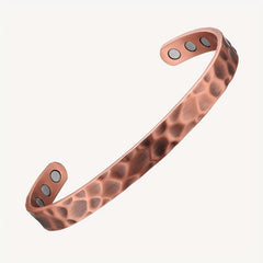 Solid Copper Magnetic Bracelet Cuff Bangle Adjustable Size