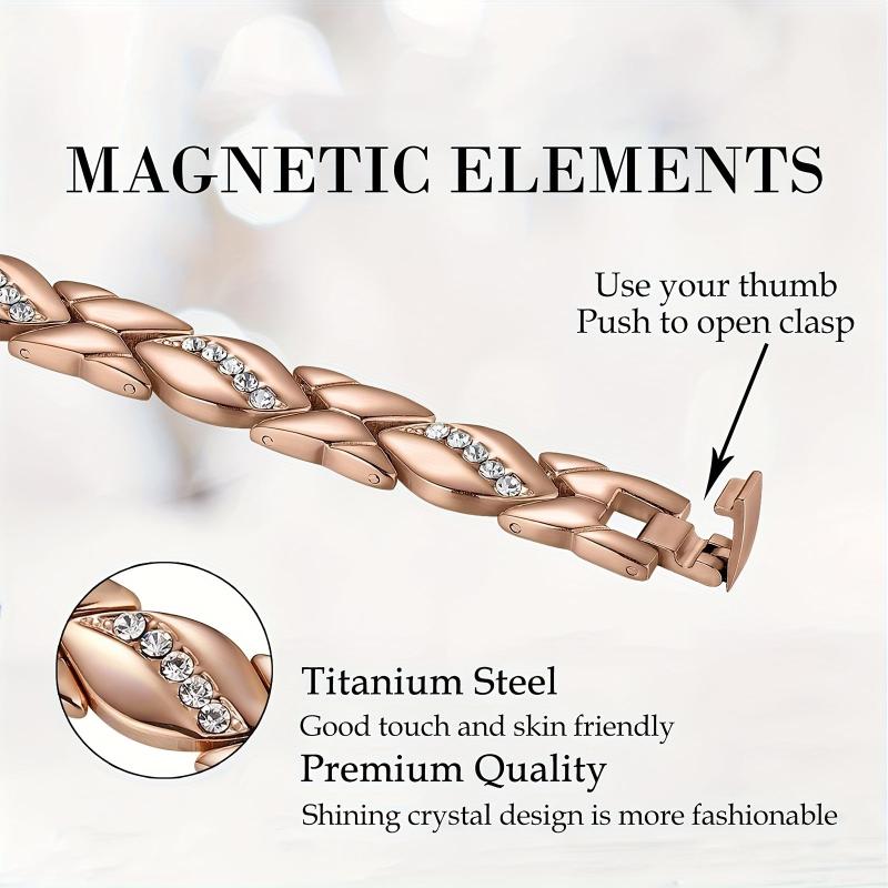 Lymph Drainage Magnetic Bracelet for Women Titanium Steel