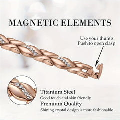 Lymph Drainage Magnetic Bracelet for Women Titanium Steel