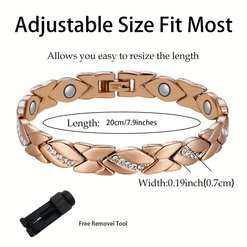 Lymph Drainage Magnetic Bracelet for Women Titanium Steel
