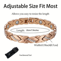 Lymph Drainage Magnetic Bracelet for Women Titanium Steel