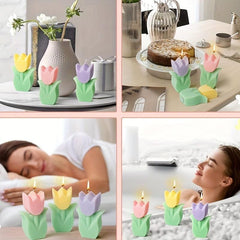 Tulip Candles for Home Decor Scented Flowers Gift