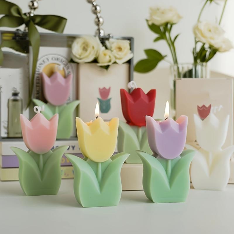 Tulip Candles for Home Decor Scented Flowers Gift