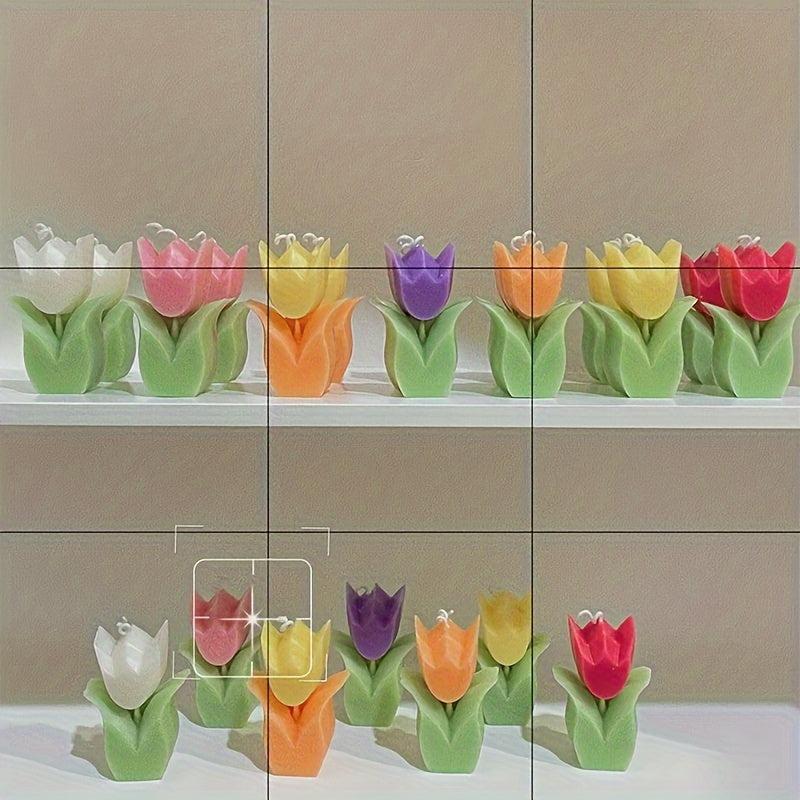 Tulip Candles for Home Decor Scented Flowers Gift