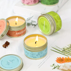 Scented Tin Candles Essential Non Toxic Smokeless All Natural