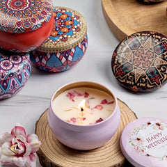 Dried Flower Scented Candles for Aromatherapy Sleep Aid
