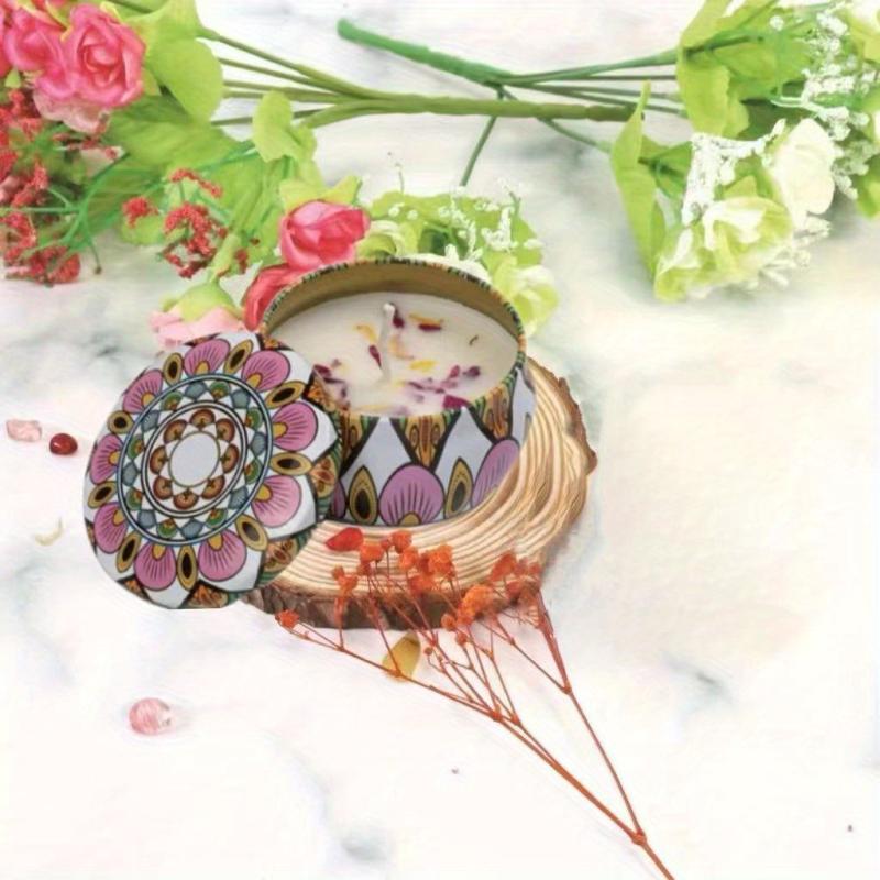 Dried Flower Scented Candles for Aromatherapy Sleep Aid