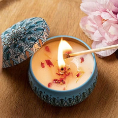 Dried Flower Scented Candles for Aromatherapy Sleep Aid