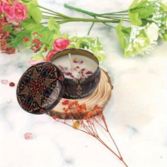 Dried Flower Scented Candles for Aromatherapy Sleep Aid