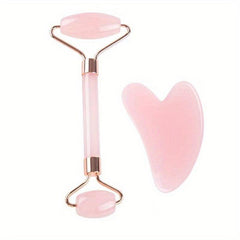 2pcs Powder Crystal Side Double Head Roller Face Massager