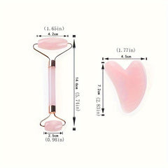 2pcs Powder Crystal Side Double Head Roller Face Massager