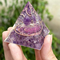 Amethyst Orgone Pyramid Energy Generator