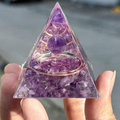Amethyst Orgone Pyramid Energy Generator