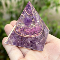 Amethyst Orgone Pyramid Energy Generator