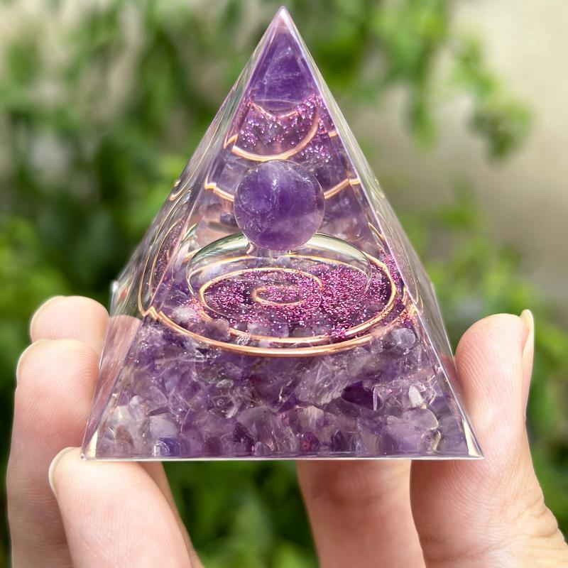 Amethyst Orgone Pyramid Energy Generator