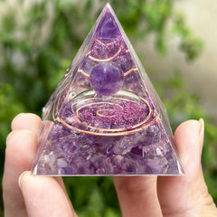 Amethyst Orgone Pyramid Energy Generator