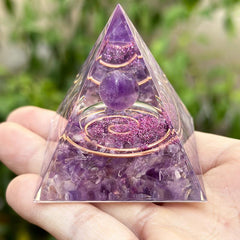 Amethyst Orgone Pyramid Energy Generator