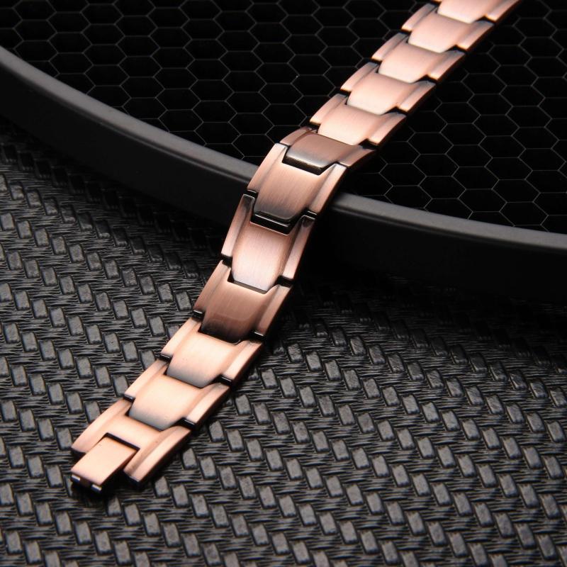 Men's Copper Magnetic Bracelet Double Row Strong Magnets