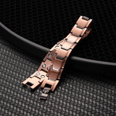 Men's Copper Magnetic Bracelet Double Row Strong Magnets