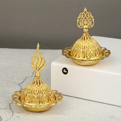 Ginkgo Leaf Aromatherapy Stove Incense Burner Golden Ornament