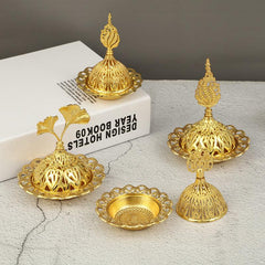 Ginkgo Leaf Aromatherapy Stove Incense Burner Golden Ornament
