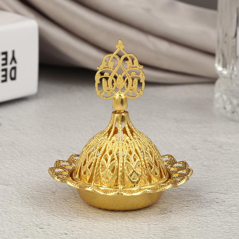 Ginkgo Leaf Aromatherapy Stove Incense Burner Golden Ornament