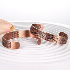 Copper Bracelet For Men: 3500 Gauss Magnets, Adjustable Cuff Bangle