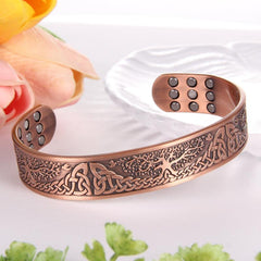 Copper Bracelet For Men: 3500 Gauss Magnets, Adjustable Cuff Bangle