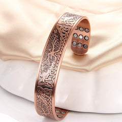 Copper Bracelet For Men: 3500 Gauss Magnets, Adjustable Cuff Bangle